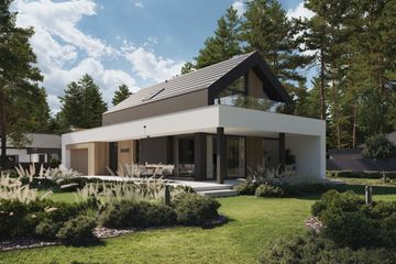 Projekt domu NewHouse 753 G2 w2 - parterowy z poddaszem dom o powierzchni 102,49 m², dach dwuspadowy - ujęcie 12