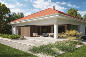 Projekt domu NewHouse 771 red - parterowy dom o powierzchni 133,61 m², dach kopertowy - ujęcie 7