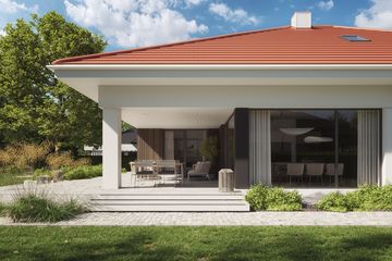 Projekt domu NewHouse 771 red - parterowy dom o powierzchni 133,61 m², dach kopertowy - ujęcie 9