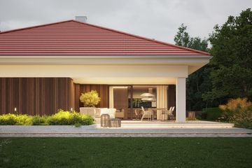 Projekt domu NewHouse 771 red - parterowy dom o powierzchni 133,61 m², dach kopertowy - ujęcie 12