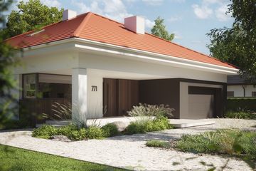 Projekt domu NewHouse 771 red - parterowy dom o powierzchni 133,61 m², dach kopertowy - ujęcie 19