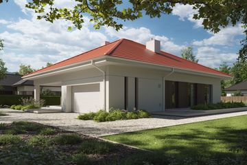 Projekt domu NewHouse 771 w3 red - parterowy dom o powierzchni 116,98 m², dach kopertowy - ujęcie 9