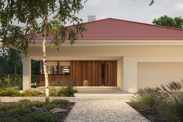 Projekt domu NewHouse 771 w3 red - parterowy dom o powierzchni 116,98 m², dach kopertowy - ujęcie 14