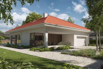 Projekt domu NewHouse 771 w3 red - parterowy dom o powierzchni 116,98 m², dach kopertowy - ujęcie 15