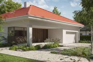 Projekt domu NewHouse 771 w3 red - parterowy dom o powierzchni 116,98 m², dach kopertowy - ujęcie 17