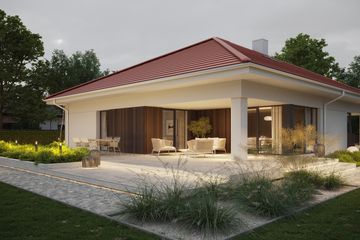 Projekt domu NewHouse 771 w3 red - parterowy dom o powierzchni 116,98 m², dach kopertowy - ujęcie 20