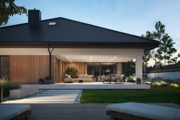 Projekt domu NewHouse 761 w6 S - parterowy dom o powierzchni 148,63 m², dach namiotowy - ujęcie 7