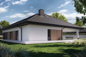 Projekt domu NewHouse 761 w6 S - parterowy dom o powierzchni 148,63 m², dach namiotowy - ujęcie 10