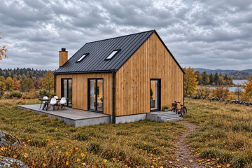 Projekt domu Akacja - parterowy dom o powierzchni 48,51 m², dach dwuspadowy - ujęcie 4
