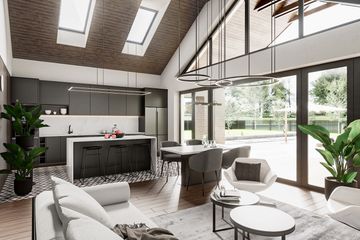 Projekt domu PióroArchitekci - 19 szkieletowy - parterowy dom o powierzchni 132,80 m², dach dwuspadowy - ujęcie 14