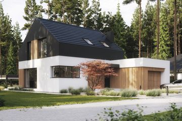 Projekt domu NewHouse 785 - parterowy z poddaszem dom o powierzchni 122,95 m², dach dwuspadowy - ujęcie 3