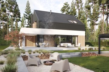 Projekt domu NewHouse 785 - parterowy z poddaszem dom o powierzchni 122,95 m², dach dwuspadowy - ujęcie 7