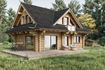 Projekt domu L-116 X - parterowy z poddaszem dom o powierzchni 97,68 m², dach dwuspadowy - ujęcie 7