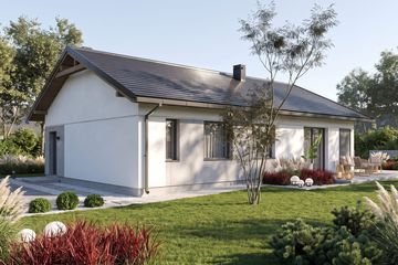 Projekt domu Basicus II - parterowy dom o powierzchni 83,96 m², dach dwuspadowy - ujęcie 4