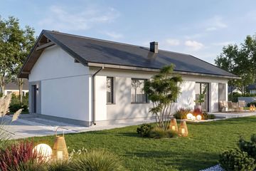 Projekt domu Basicus II - parterowy dom o powierzchni 83,96 m², dach dwuspadowy - ujęcie 5