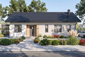 Projekt domu Basicus II - parterowy dom o powierzchni 83,96 m², dach dwuspadowy - ujęcie 7