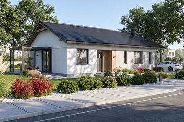 Projekt domu Basicus II - parterowy dom o powierzchni 83,96 m², dach dwuspadowy - ujęcie 8