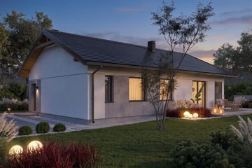 Projekt domu Basicus II - parterowy dom o powierzchni 83,96 m², dach dwuspadowy - ujęcie 13