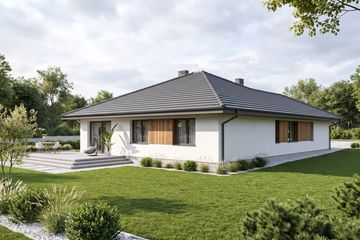 Projekt domu Abditus II G2 - parterowy dom o powierzchni 117,29 m², dach kopertowy - ujęcie 3