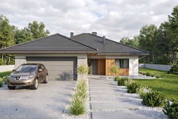 Projekt domu Abditus II G2 - parterowy dom o powierzchni 117,29 m², dach kopertowy - ujęcie 4