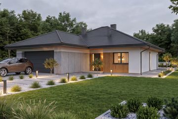 Projekt domu Abditus II G2 - parterowy dom o powierzchni 117,29 m², dach kopertowy - ujęcie 5