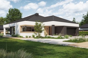 Projekt domu NewHouse 772 - parterowy dom o powierzchni 139,12 m², dach namiotowy - ujęcie 6
