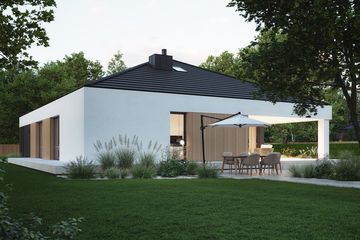 Projekt domu NewHouse 772 - parterowy dom o powierzchni 139,12 m², dach namiotowy - ujęcie 13