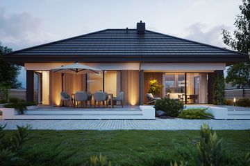 Projekt domu NewHouse 769 - parterowy dom o powierzchni 98,67 m², dach kopertowy - ujęcie 5