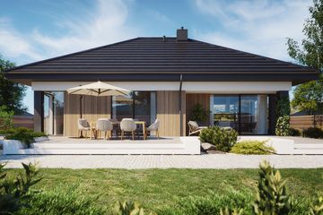 Projekt domu NewHouse 769 - parterowy dom o powierzchni 98,67 m², dach kopertowy - ujęcie 6