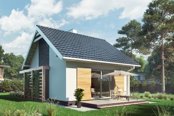  Projekt domu Maluch (445) (KRD1147) - projekt domu parterowego - Zdjęcie 2