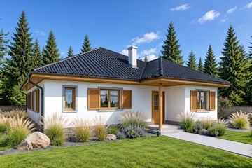 Projekt domu Wiktoria - parterowy dom o powierzchni 125,15 m², dach namiotowy - ujęcie 2