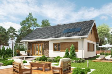  Projekt domu Tymianek (1491) (KRD1239) - projekt domu parterowego - Zdjęcie 2