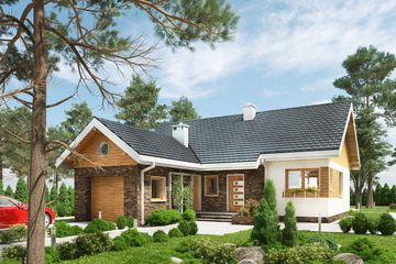  Projekt domu Tymianek (1491) (KRD1239) - projekt domu parterowego - Zdjęcie 1