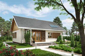  Projekt domu Tymianek (1491) (KRD1239) - projekt domu parterowego - Zdjęcie 3