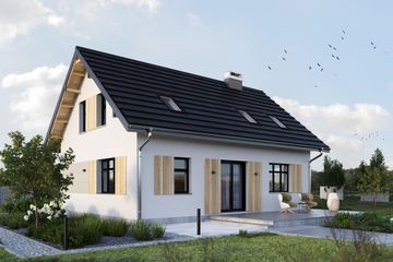  Projekt domu Zachary (716) (KRD1251) - projekt domu parterowego z poddaszem - Zdjęcie 2