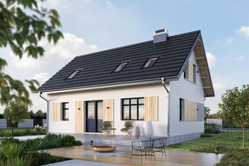  Projekt domu Zachary (716) (KRD1251) - projekt domu parterowego z poddaszem - Zdjęcie 3