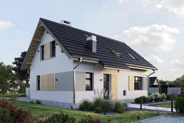  Projekt domu Zachary (716) (KRD1251) - projekt domu parterowego z poddaszem - Zdjęcie 4