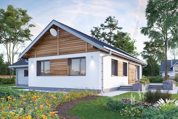  Projekt domu Żuczek (745) (KRD1266) - projekt domu parterowego - Zdjęcie 2