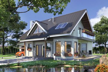  Projekt domu Maja (829) (KRD1600) - projekt domu parterowego z poddaszem - Zdjęcie 1