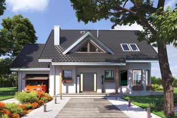  Projekt domu Maja (829) (KRD1600) - projekt domu parterowego z poddaszem - Zdjęcie 3