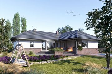Projekt domu Lidia (868) - parterowy dom o powierzchni 112 m², dach kopertowy - ujęcie 2