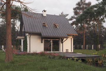  Projekt domu Alan (835) (KRD1652) - projekt domu parterowego z poddaszem - Zdjęcie 2