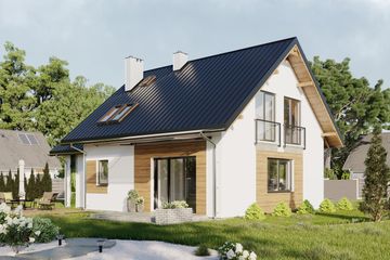  Projekt domu Czaruś (1493) (KRD1300) - projekt domu parterowego z poddaszem - Zdjęcie 2