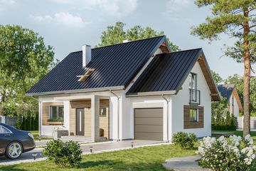  Projekt domu Czaruś (1493) (KRD1300) - projekt domu parterowego z poddaszem - Zdjęcie 3