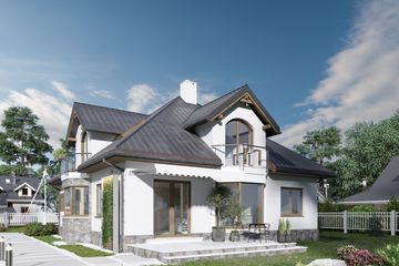  Projekt domu Honorata (1490) (KRD1678) - projekt domu parterowego z poddaszem - Zdjęcie 2