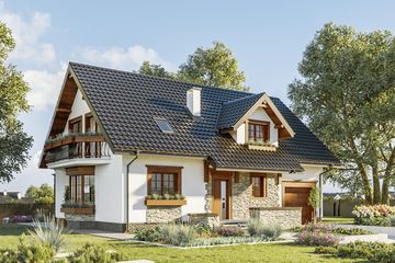  Projekt domu Zoja plus Lux (994) (KRD1687) - projekt domu parterowego z poddaszem - Zdjęcie 1
