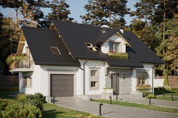  Projekt domu Celesta Lux (993) (KRD1688) - projekt domu parterowego z poddaszem - Zdjęcie 3