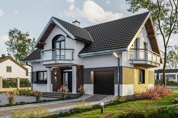  Projekt domu Dymsza (1476) (KRD1690) - projekt domu parterowego z poddaszem - Zdjęcie 2