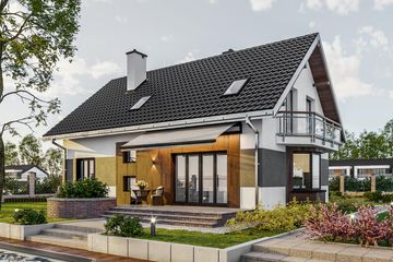  Projekt domu Dymsza (1476) (KRD1690) - projekt domu parterowego z poddaszem - Zdjęcie 3