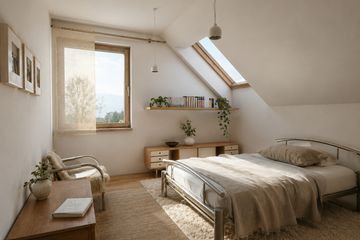 Projekt domu Dzionek (174) - parterowy z poddaszem dom o powierzchni 96 m², dach dwuspadowy - ujęcie 7